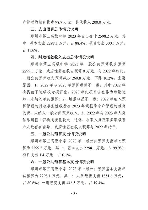 2023年鄭州市第五高級中學(xué)預(yù)算公開_02